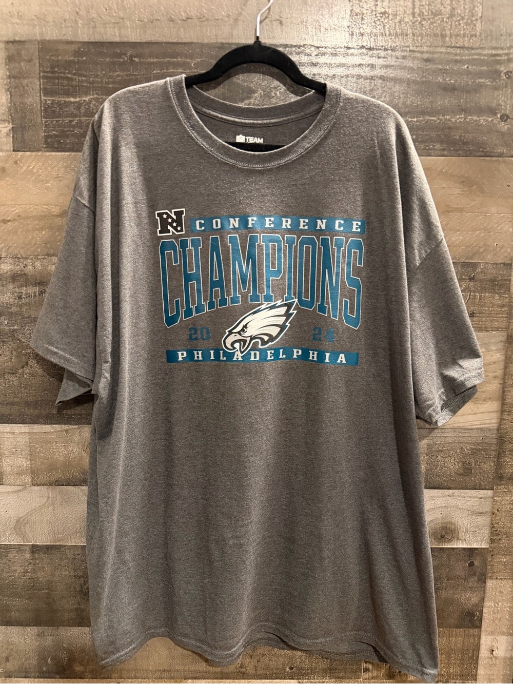 NFL Philadelphia Eagles Gray & Teal Conference Champions Tee